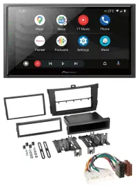 Pioneer USB 2DIN DAB MP3 Bluetooth Autoradio für Toyota Corolla 09-13 schwarz