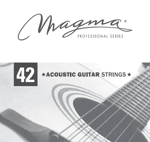 Струна одиночная для акустической гитары Magma Strings GA042G Gold Alloy 85/15 042