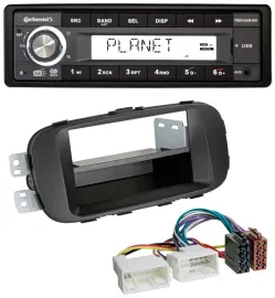 Continental USB 1DIN AUX DAB MP3 Autoradio für Kia Soul (PS ab 2014) schwarz