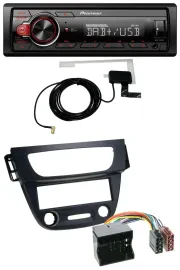 Автомагнитола Pioneer 1-DIN MP3 DAB USB AUX для Renault Megane 3 (2009–2014), Quadlock, черный