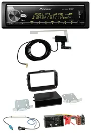 Автомагнитола для Alfa Romeo Giulietta Pioneer Bluetooth, DAB, USB, MP3, 52-pin, с 2013, черный глянец