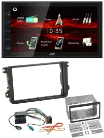Автомагнитола JVC 2DIN, USB, Bluetooth, MP3, DAB для VW Caddy/Golf 5/6/Jetta (с 2003)