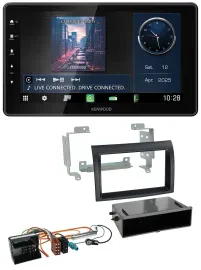 Автомагнитола Kenwood MP3, Bluetooth, USB, DAB для Citroen Jumper (2006–2011), Quadlock, черная