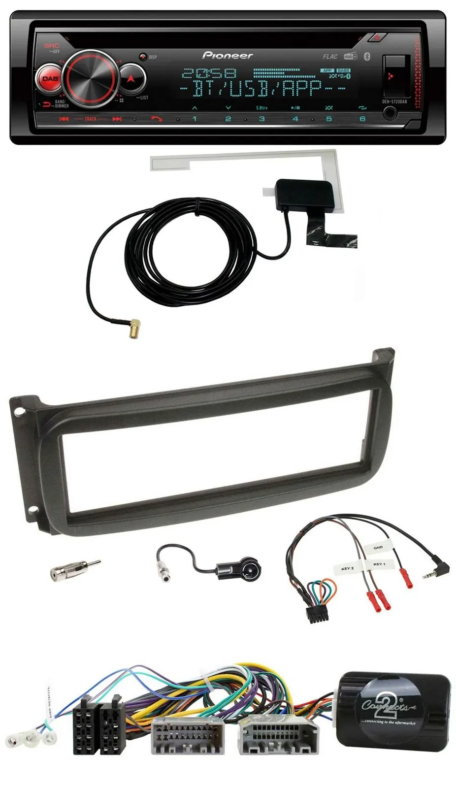 Автомагнитола Pioneer DAB, CD, USB, Bluetooth для Chrysler Dodge RAM (с 2002), поддержка управления с руля