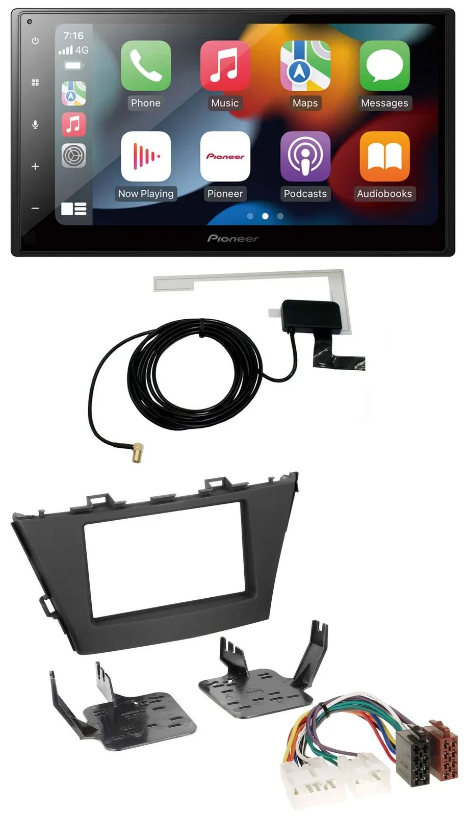 Pioneer MP3 USB Bluetooth DAB 2DIN Autoradio für Toyota Prius+ (ab 2012)