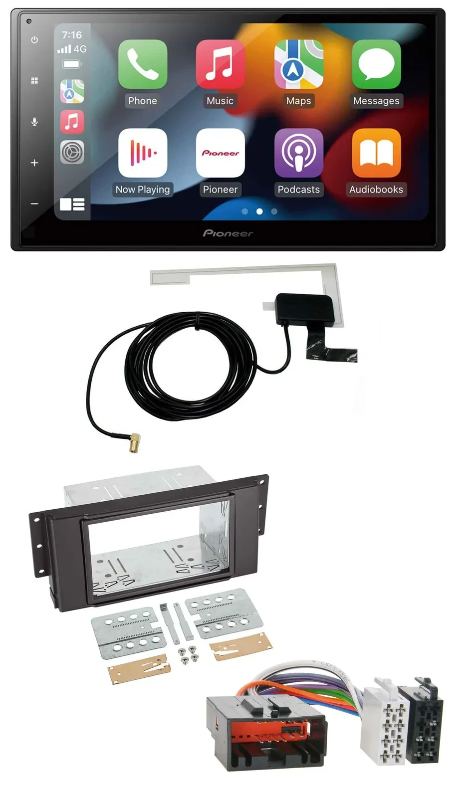 Pioneer MP3 USB Bluetooth DAB 2DIN Autoradio für LandRover Free Lander 2007-2010
