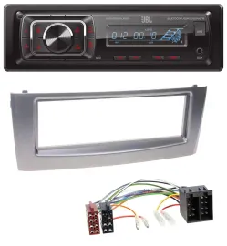 Автомагнитола JBL SD/AUX/MP3/USB/Bluetooth для Fiat Punto/Grande Punto (с 2005), серый