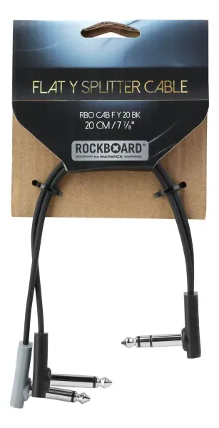 Коммутационный кабель Rockboard RBO CAB F Y 20 BK Flat Patch Y-Splitter Black 0.2 м