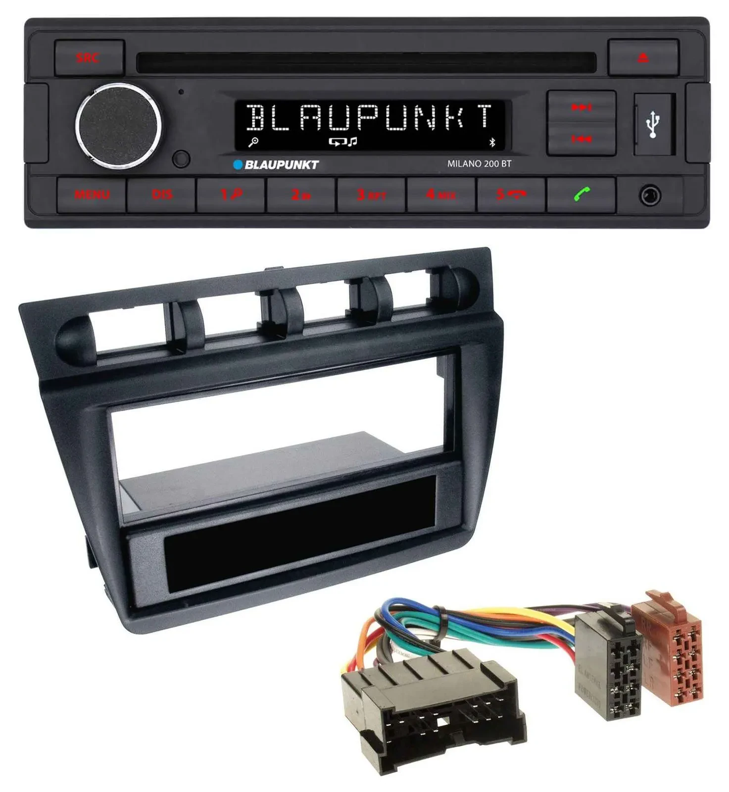 Автомагнитола для Kia Picanto Blaupunkt MP3 USB CD Bluetooth AUX, черная