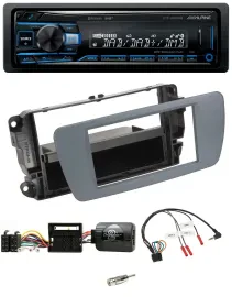 Alpine USB Bluetooth DAB Lenkrad Autoradio für Seat Ibiza conemaragrau