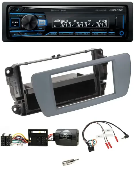 Alpine USB Bluetooth DAB Lenkrad Autoradio für Seat Ibiza conemaragrau