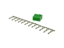 Разъём ACV Quadlock 12-контактный, зелёный, с контактами