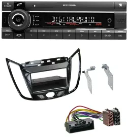 Kienzle Bluetooth MP3 USB DAB Autoradio für Ford C-Max Kuga Klavierlack schwarz
