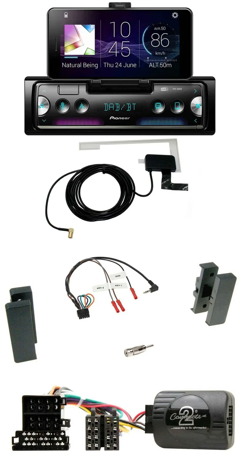 Pioneer DAB Bluetooth Lenkrad USB Autoradio für Seat Leon 2002-2006 Toledo 2002-
