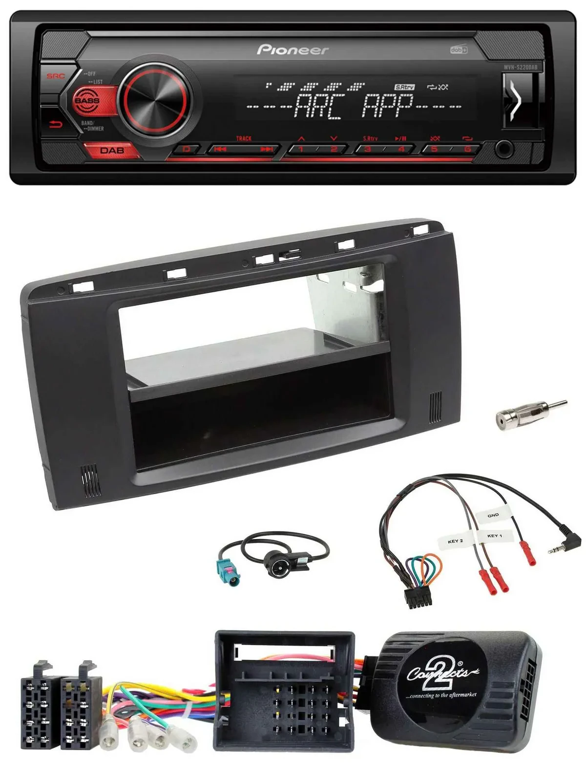 Pioneer DAB 1DIN MP3 Lenkrad USB Autoradio für Mercedes R-Klasse W251 2006-2012