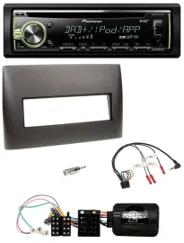 Автомагнитола Pioneer DAB, USB, MP3, CD, для Fiat Stilo 2001–2007, поддержка управления на руле, черный