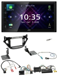 JVC DAB 2DIN Lenkrad Bluetooth USB Autoradio für Opel Adam Corsa E 2017-2019