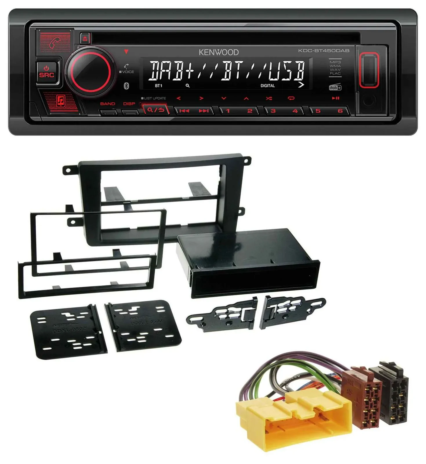 Kenwood MP3 CD USB Bluetooth DAB Autoradio für Mazda CX-9 (2007-2016)