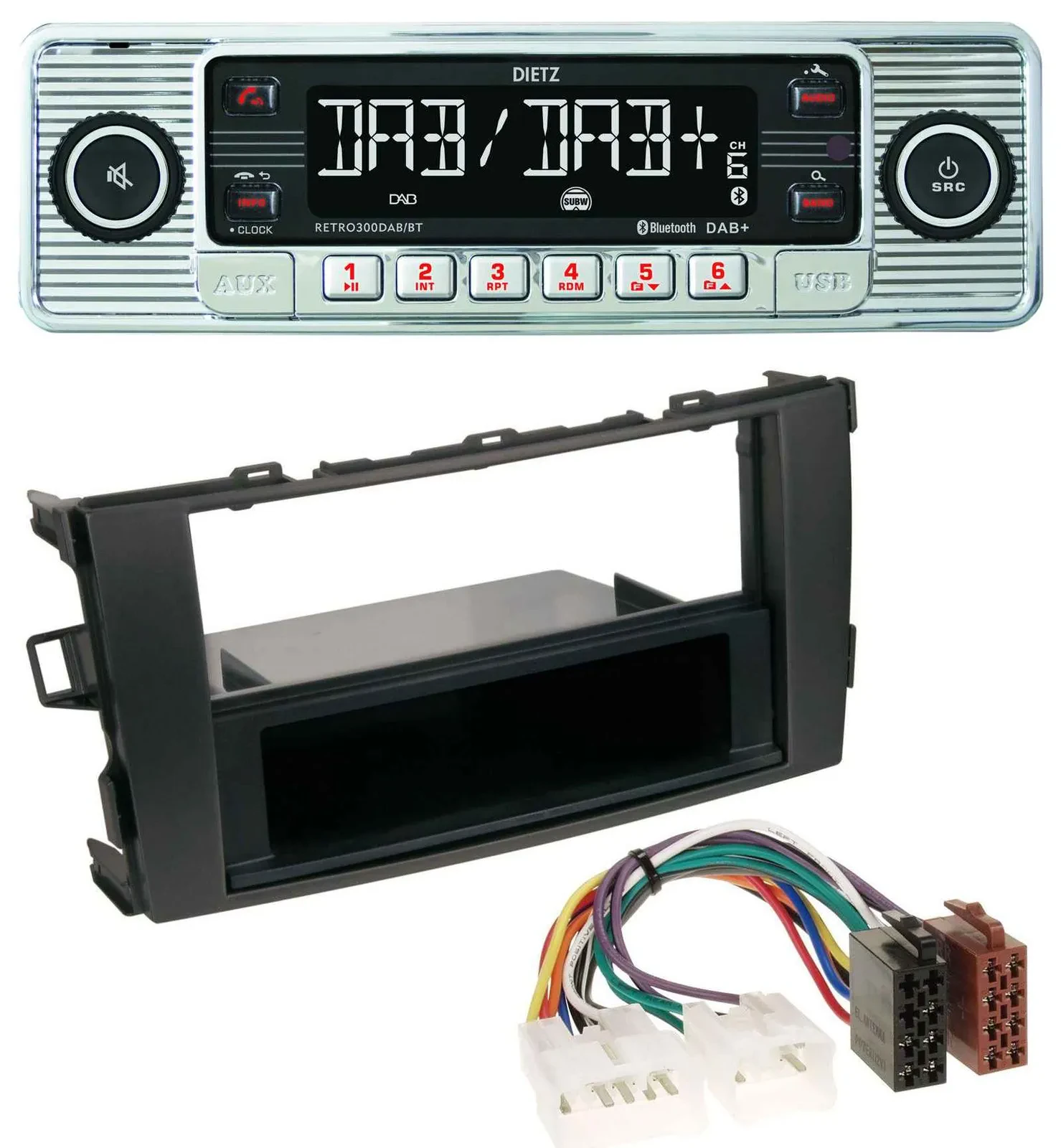 Dietz Bluetooth MP3 DAB USB Autoradio für Toyota Auris (ab 2007)