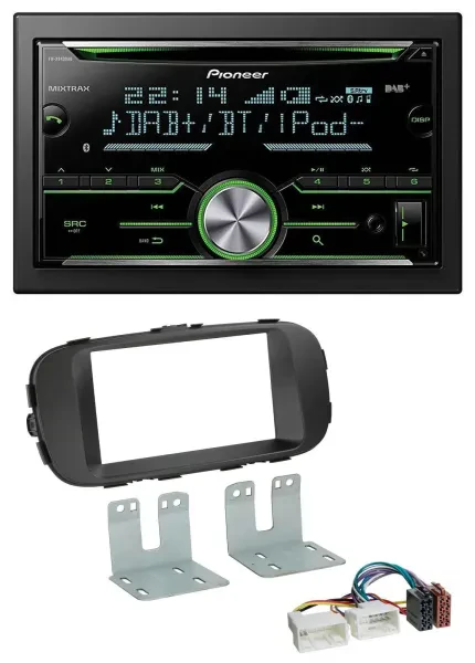 Pioneer Bluetooth MP3 DAB 2DIN USB CD Autoradio für Kia Soul ab 14 PS schwarz