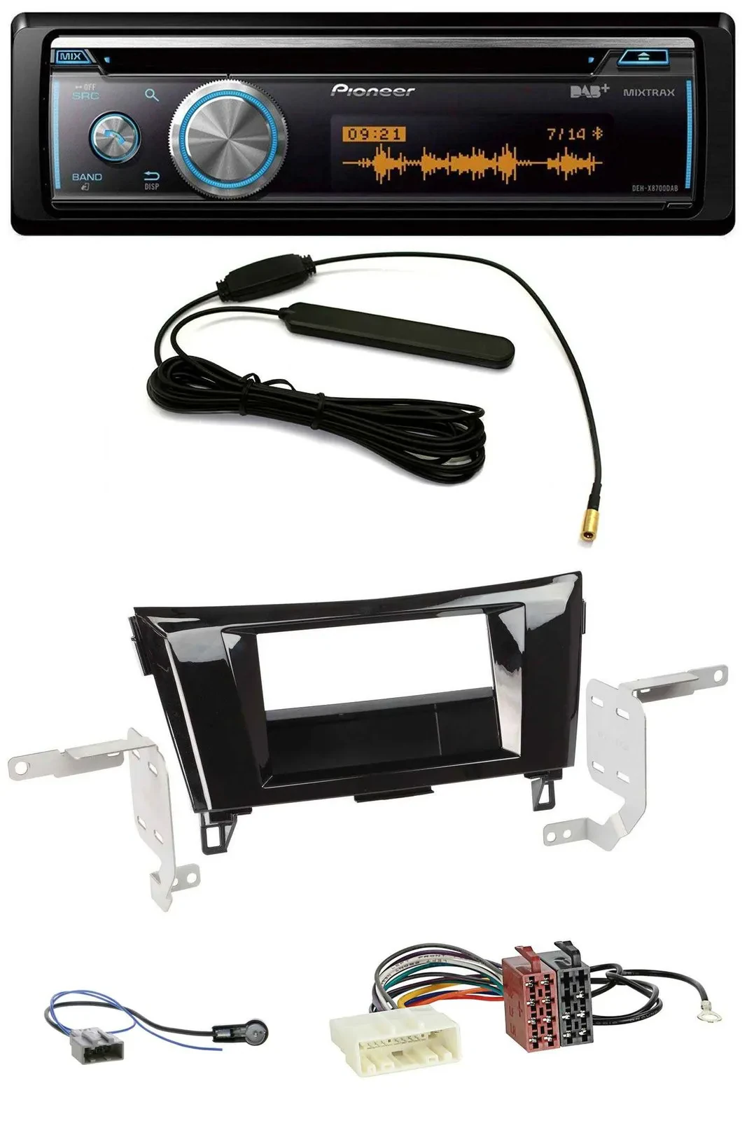 Pioneer CD USB Bluetooth DAB MP3 Autoradio für Nissan Qashqai X-Trail ab 2014