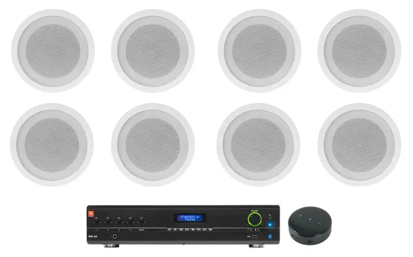Потолочная акустика JBL CCL5T White с усилителем (8 штук)