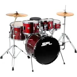 Sound Percussion Labs Kicker 5-Piece Complete Drum Set Dark Red