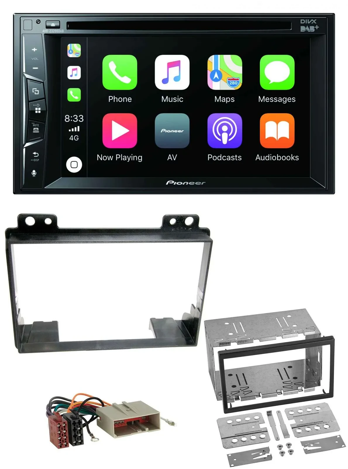 Pioneer MP3 USB DVD Bluetooth DAB 2DIN Autoradio für Ford Fiesta 03-05 Fusion 02