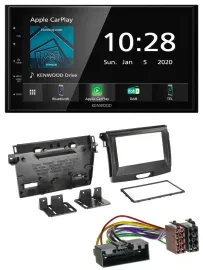 Kenwood Bluetooth MP3 DAB USB 2DIN Autoradio für Ford Ranger 2AB ab 04/2015