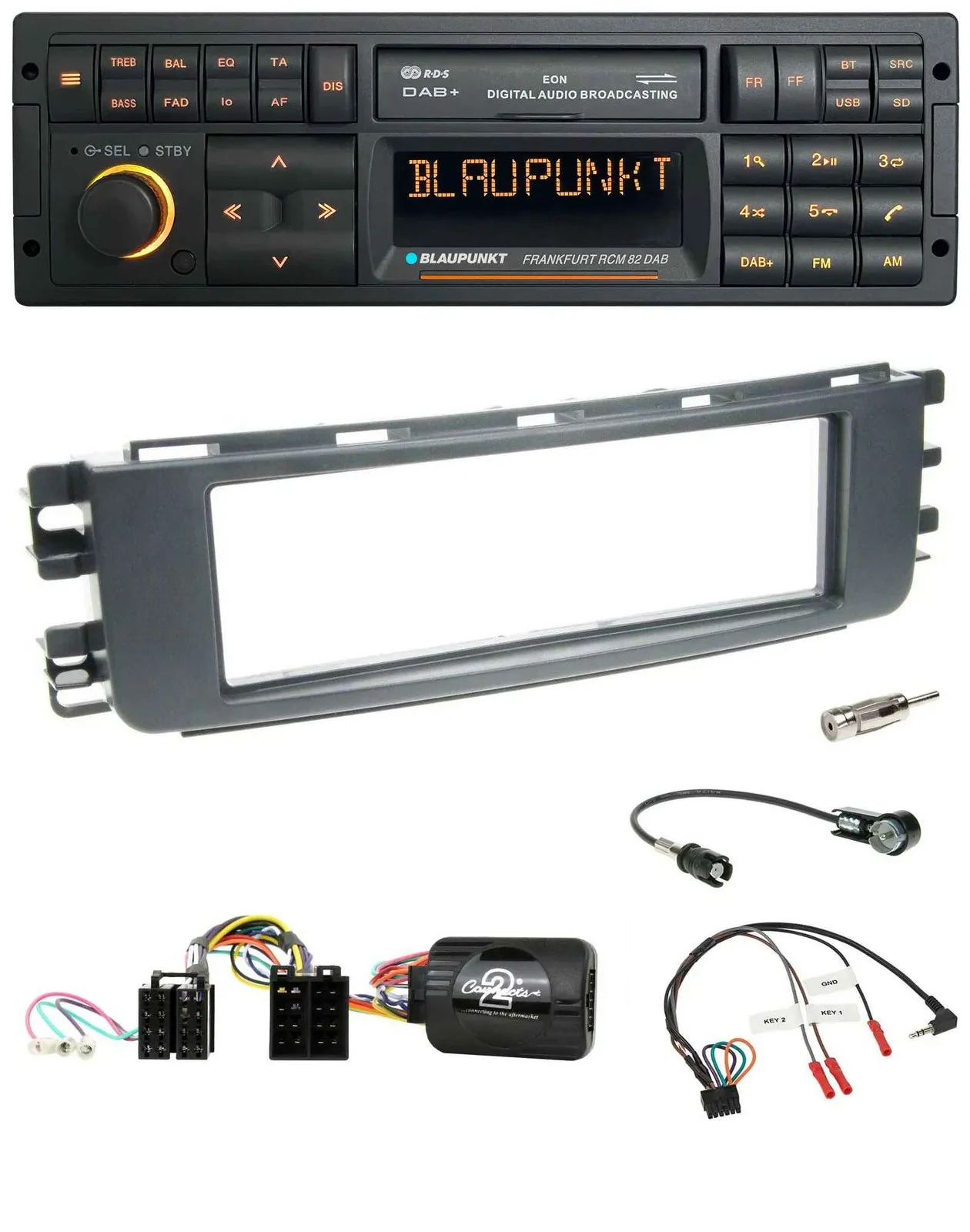 Blaupunkt USB DAB SD Lenkrad Bluetooth Autoradio für Smart ForFour 04-06 W454 Au