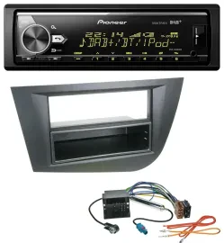 Автомагнитола для Seat Leon (с 2005) Pioneer Bluetooth, USB, DAB, MP3, черный