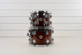 Ударная установка акустическая DW Collectors Quilt Sapele/SSC Maple 5P Rich Red Burst (набор, 5 шт.)