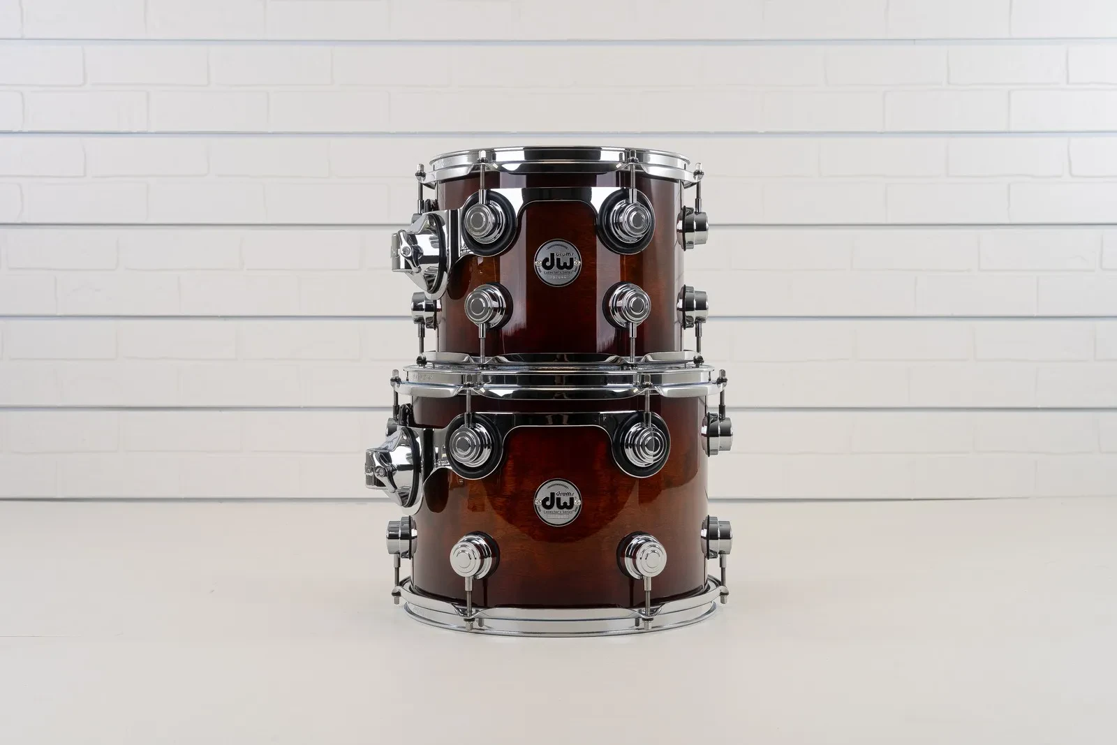 Ударная установка акустическая DW Collectors Quilt Sapele/SSC Maple 5P Rich Red Burst (набор, 5 шт.)