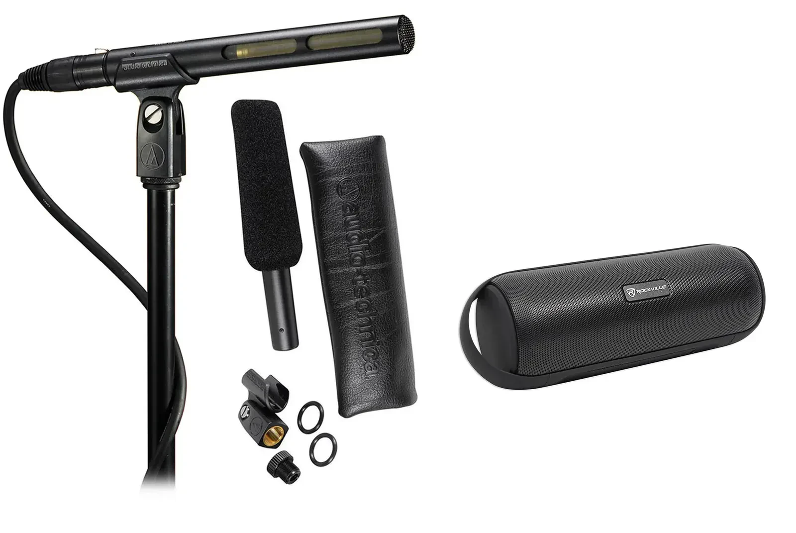 Микрофон шотган Audio-Technica AT875R, конденсаторный, line+gradient (набор, с колонкой)