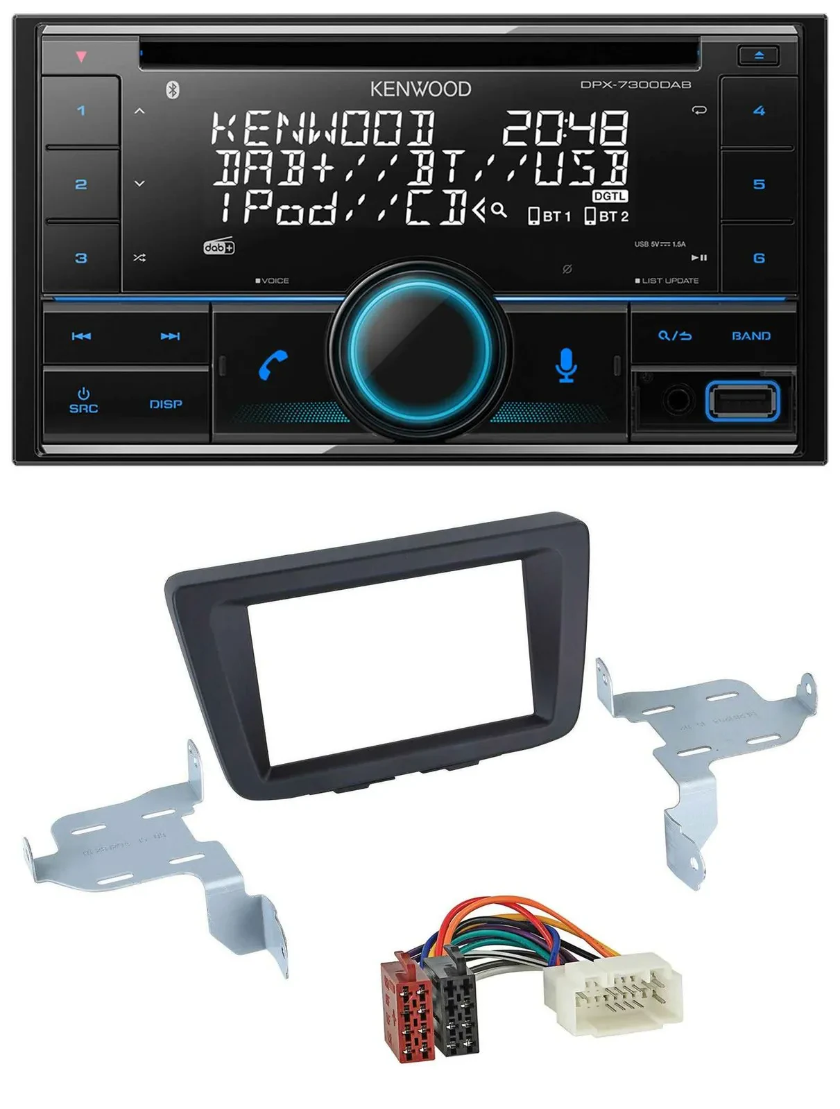 Автомагнитола Kenwood 2DIN CD, DAB, USB, MP3, Bluetooth для Suzuki Baleno EW (с 2016)