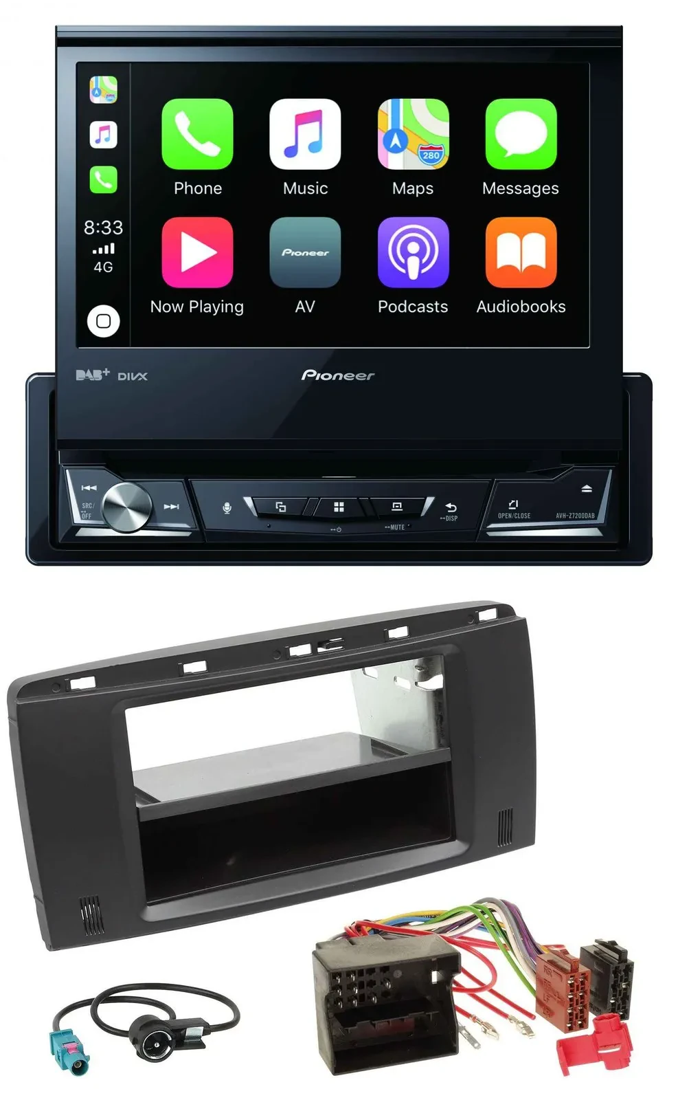 Pioneer DVD Bluetooth DAB USB MP3 Autoradio für Mercedes R-Klasse (W251, 05-12)
