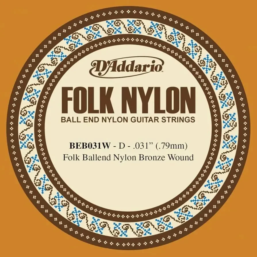Струна одиночная D'Addario BEB031W Folk Nylon Bronze 031