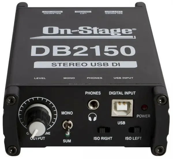 Директ-бокс OnStage DB2150 Stereo USB DI Direct Box