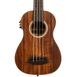 Kala Solid Body Koa 4-String Acoustic-Electric U-BASS, Laurel Fingerboard