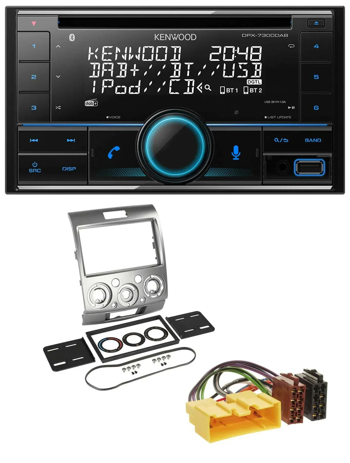 Kenwood CD 2DIN DAB USB MP3 Bluetooth Autoradio für Ford Ranger 2AB 2007 2011