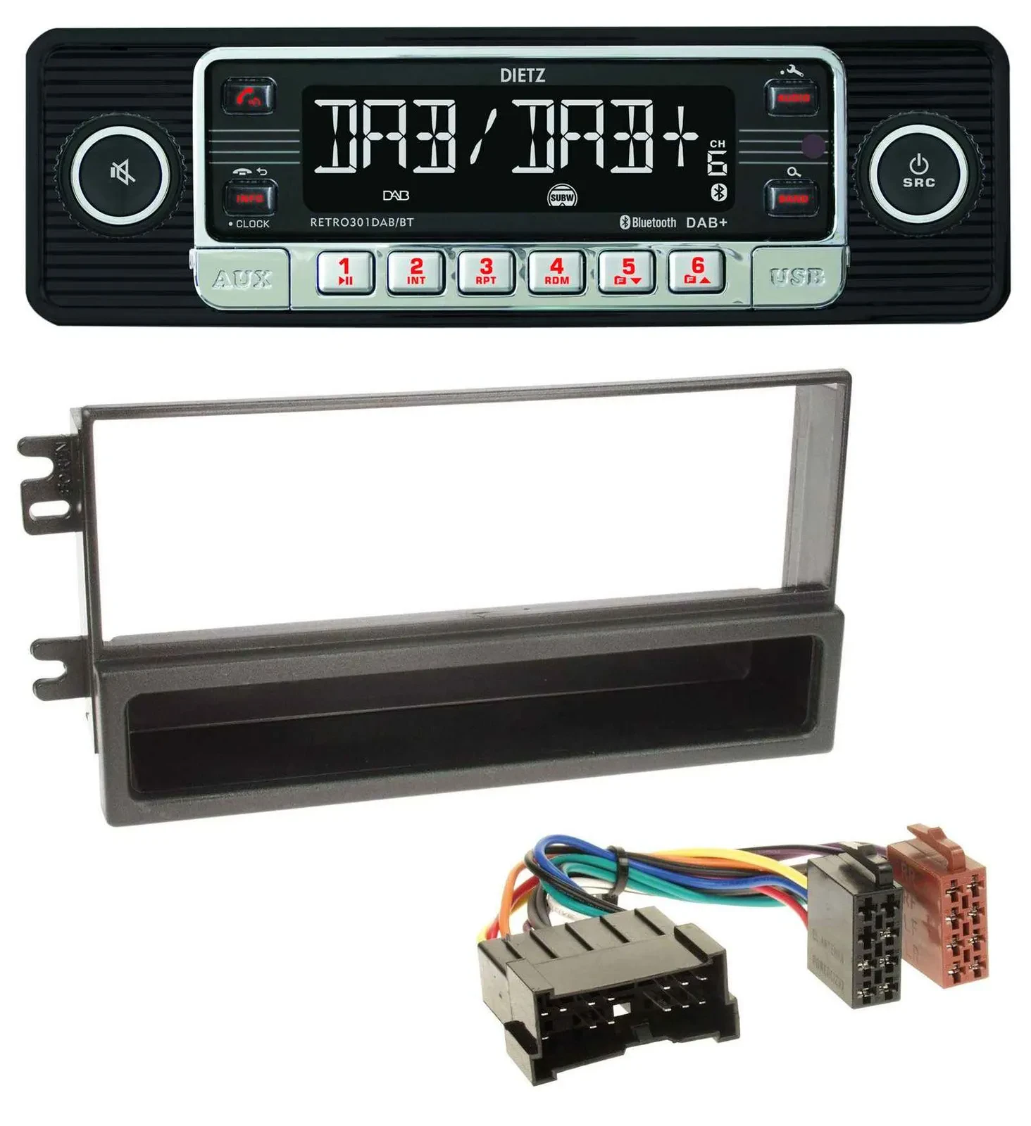 Dietz USB DAB MP3 Bluetooth Autoradio für Kia Sorento (2002-2006)
