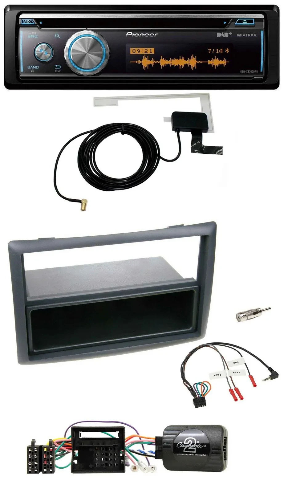 Автомагнитола Pioneer Bluetooth DAB USB CD для Renault Megane 2009–2012 с поддержкой кнопок на руле