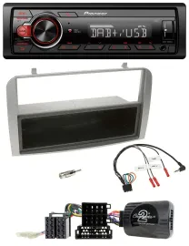 Автомагнитола для Alfa Romeo GT/147 Pioneer 1-DIN, DAB, USB, MP3, поддержка управления на руле, серебристый