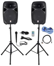 Rockville Dual 15" iphone/ipad/Android/Laptop/TV Youtube Karaoke Machine/System