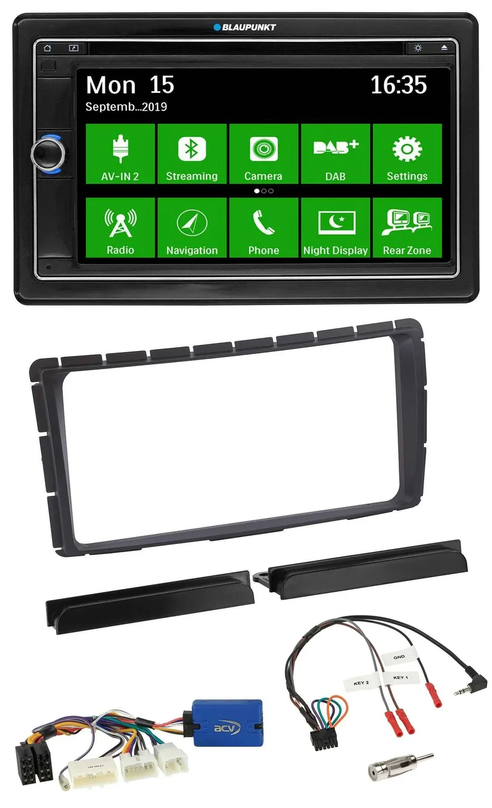 Blaupunkt Bluetooth 2DIN Lenkrad DAB USB TMC Navigation für Toyota Hilux ab 2011