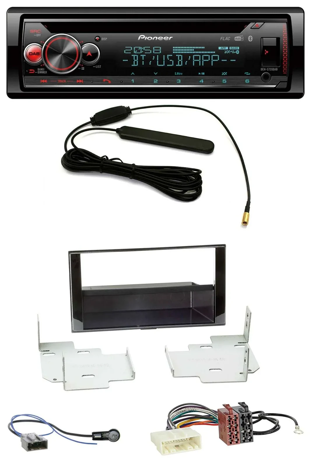 Pioneer USB DAB MP3 Bluetooth CD Autoradio für Nissan Micra, Note (ab 2013)