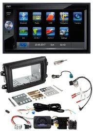 Blaupunkt 2DIN Bluetooth TMC USB Lenkrad SD Navigation für Fiat Ducato Serie 8 a