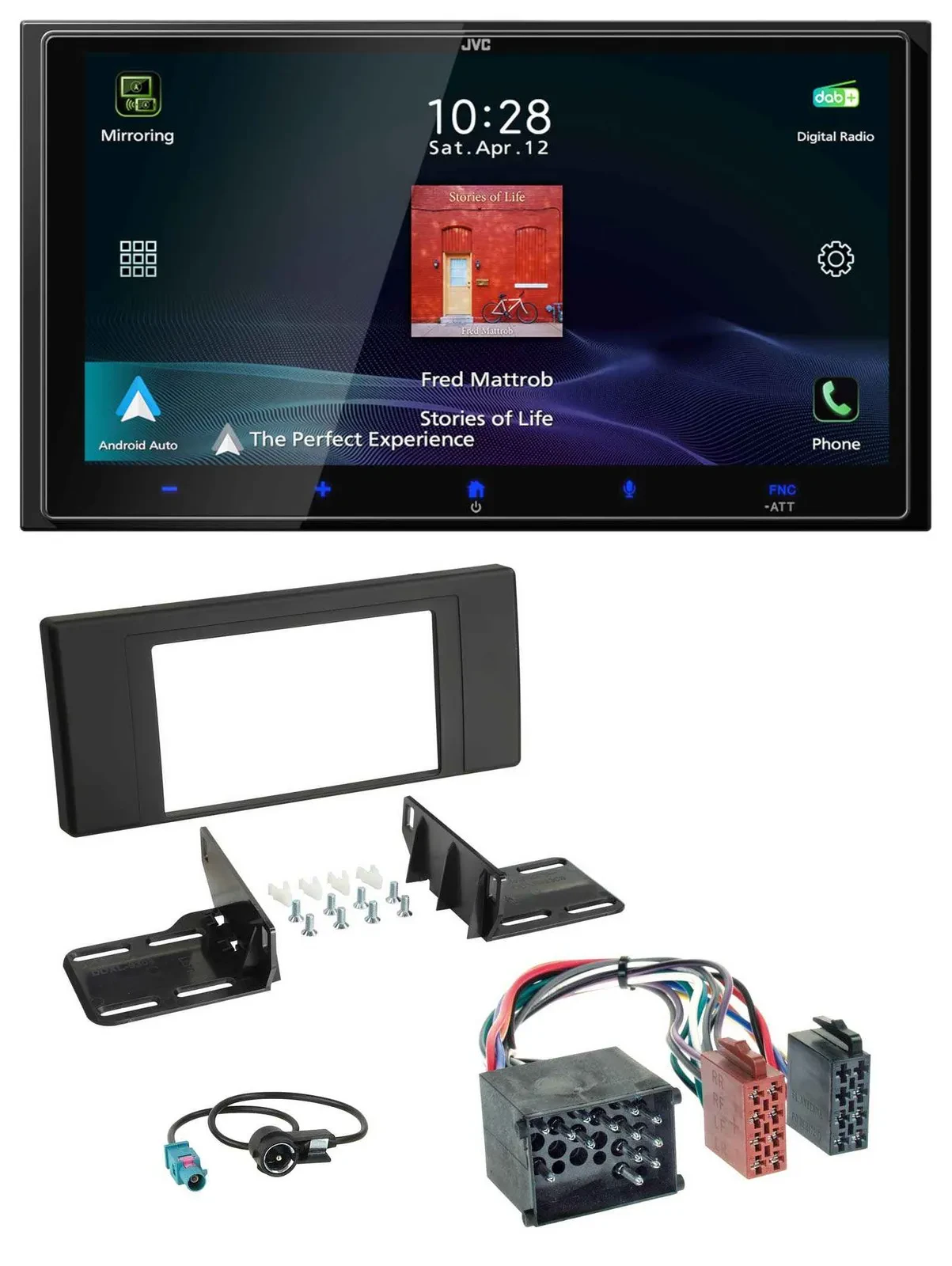 JVC USB Bluetooth 2DIN DAB MP3 Autoradio für BMW X5 (E53 2000 2002)