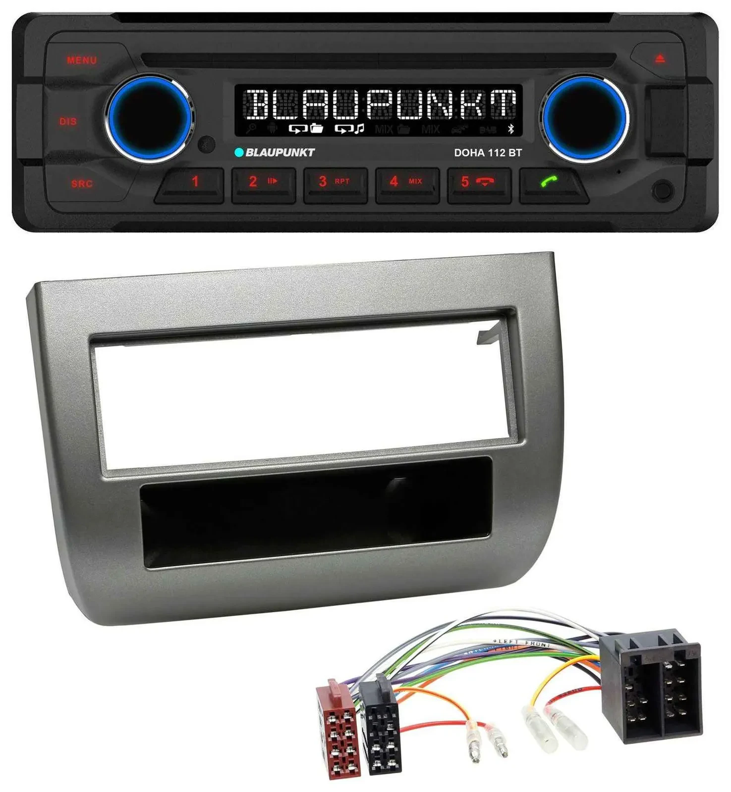 Blaupunkt AUX MP3 CD Bluetooth USB Autoradio für Lancia Y (843 03-11) anthrazit