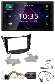 JVC DAB 2DIN Lenkrad Bluetooth USB Autoradio für Hyundai i30 2012-2017
